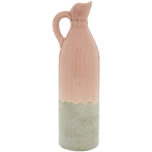 Decorative Tall Blush Stoneware Jug