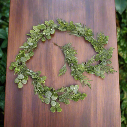 Frosted Pine And Eucalyptus Garland