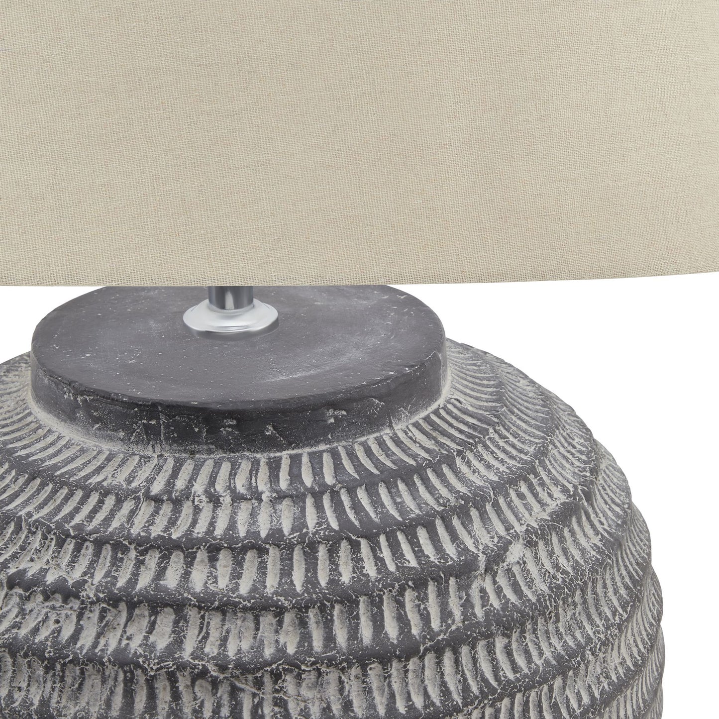 Amalfi Grey Stone Carved Lamp