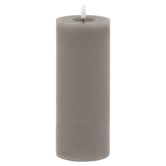 Luxe Collection Melt Effect 3.5x9 Grey LED Wax Candle