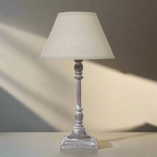 Antia Stem Table Lamp With Linen Shade