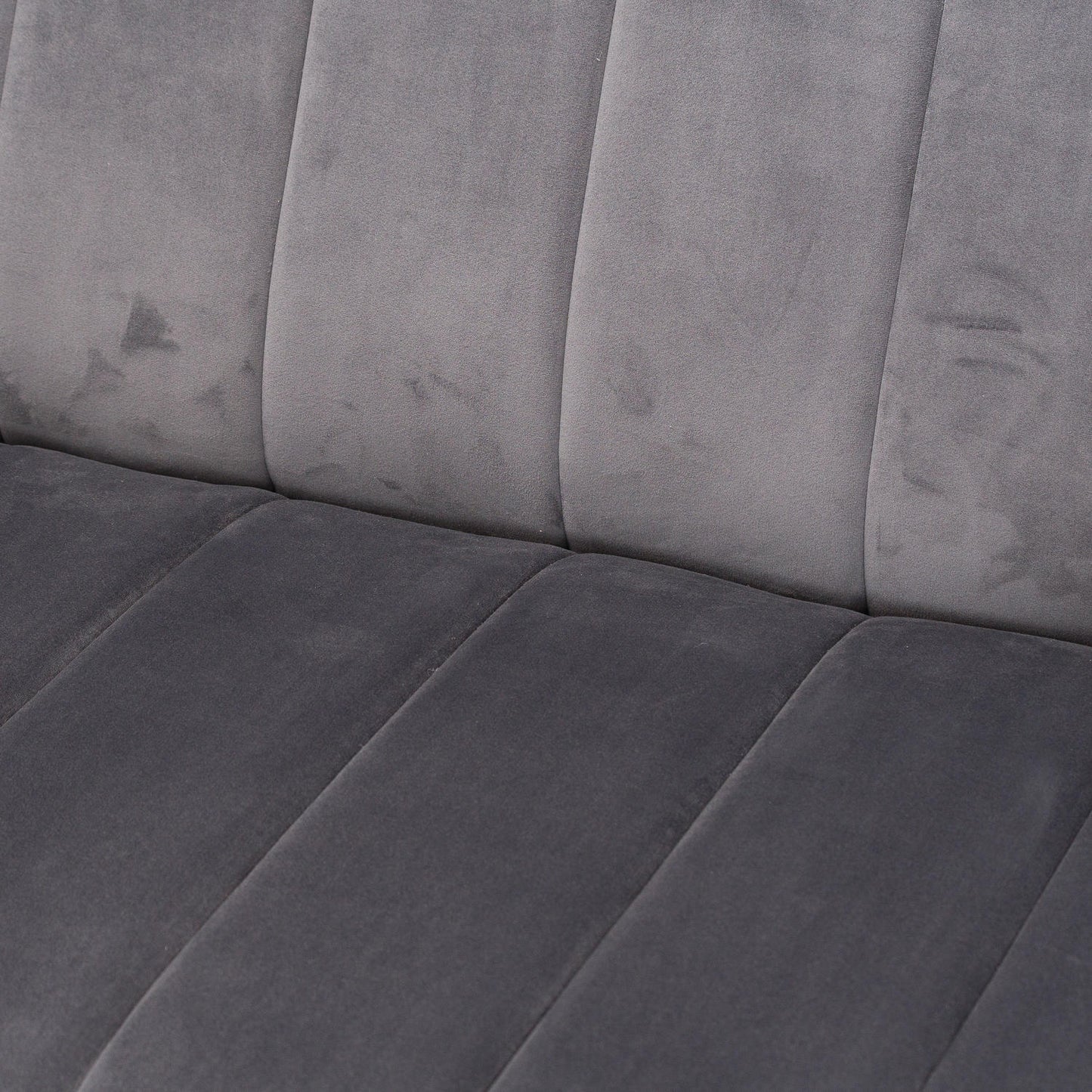 Emperor Grey Velvet 2 Seater Sofa With Chrome Legs