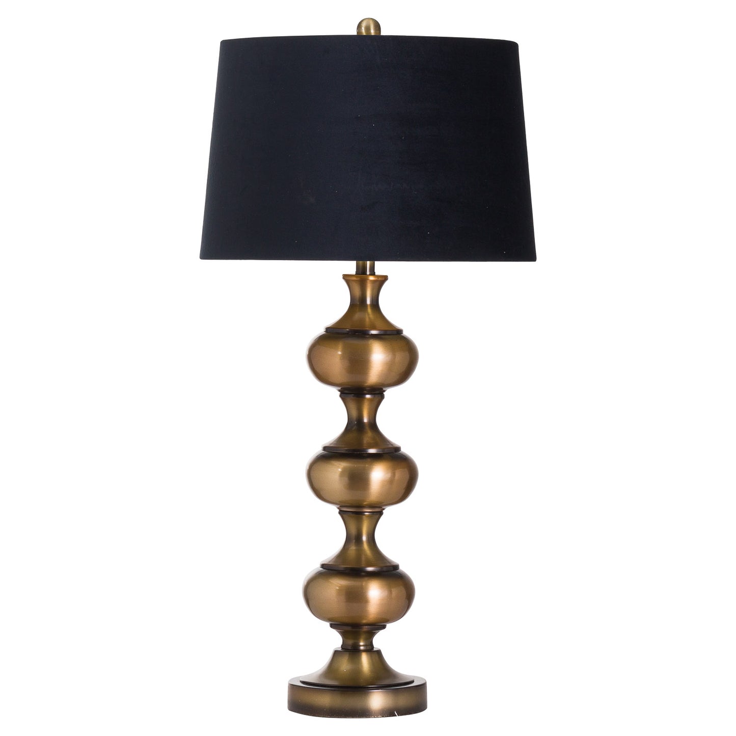 Santiago Bronze Table Lamp With Black Velvet Shade