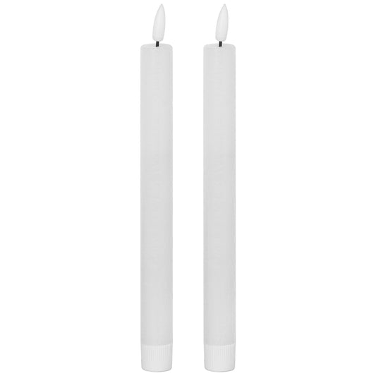 Luxe Collection Natural Glow S/ 2 White LED Dinner Candles