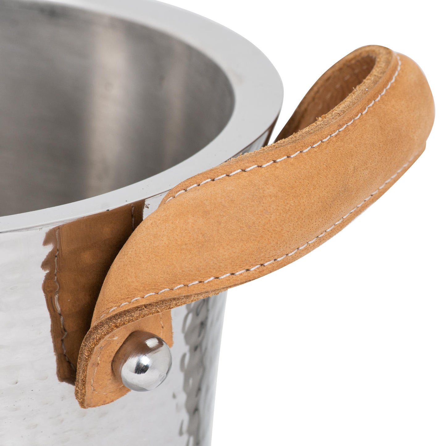 Leather Handled Ice Bucket