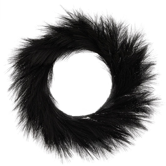 Black Faux Pampas Wreath